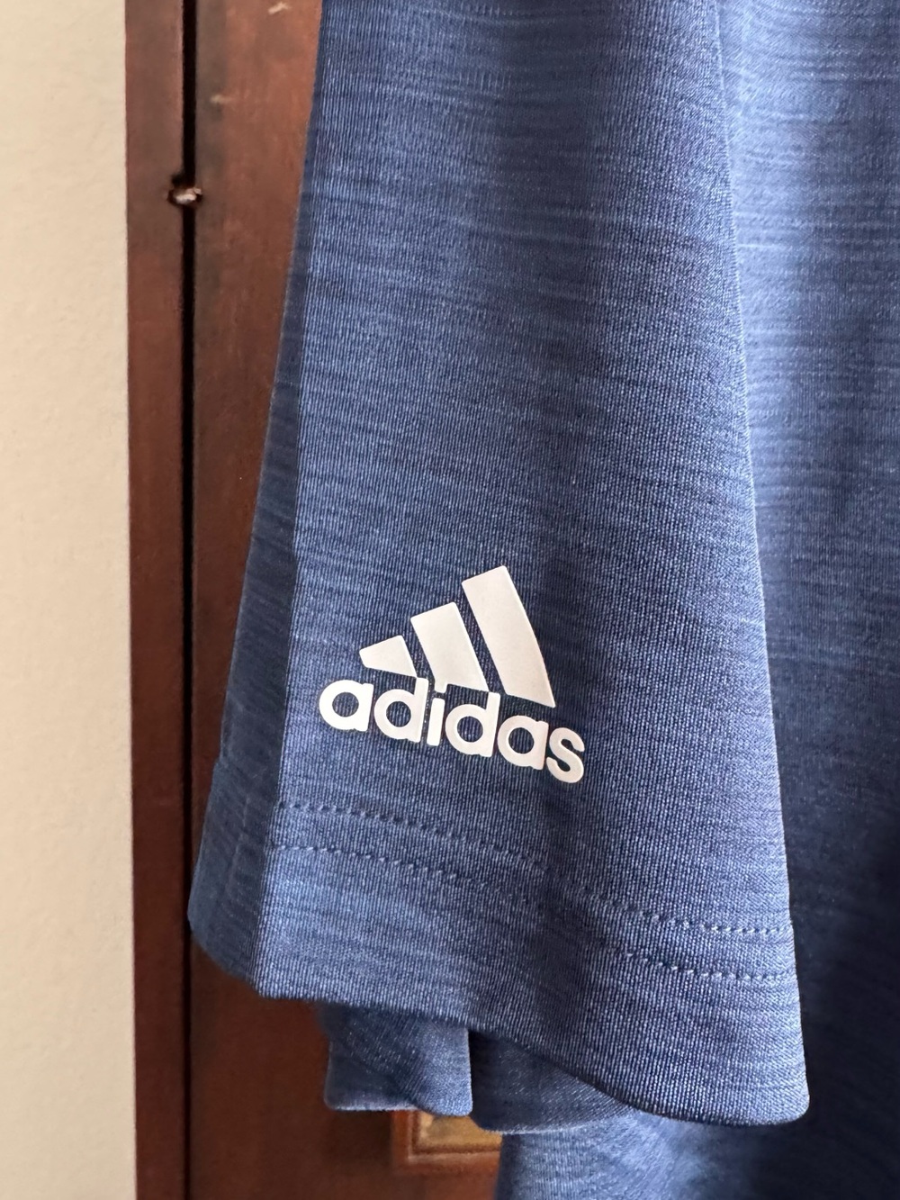 Adidas Men’s A402 Striped Golf Polo Collegiate Navy Melange Shirt NWT Size M - Picture 6 of 12